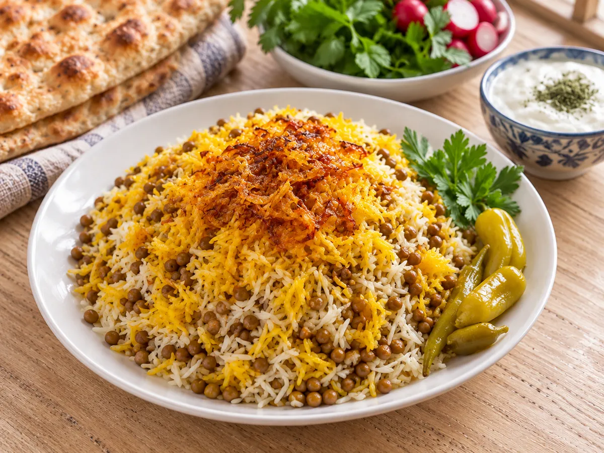 عدس پلو
