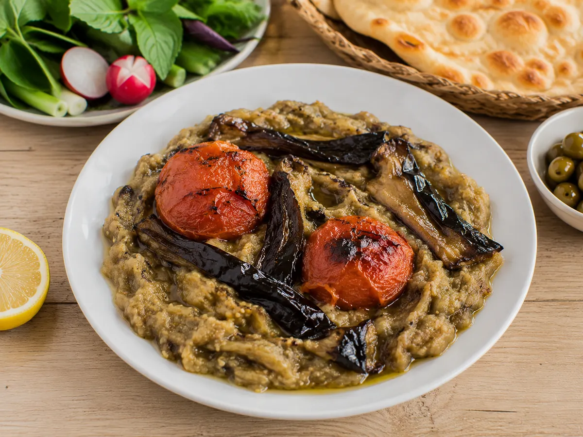 بادمجان کبابی با گوجه